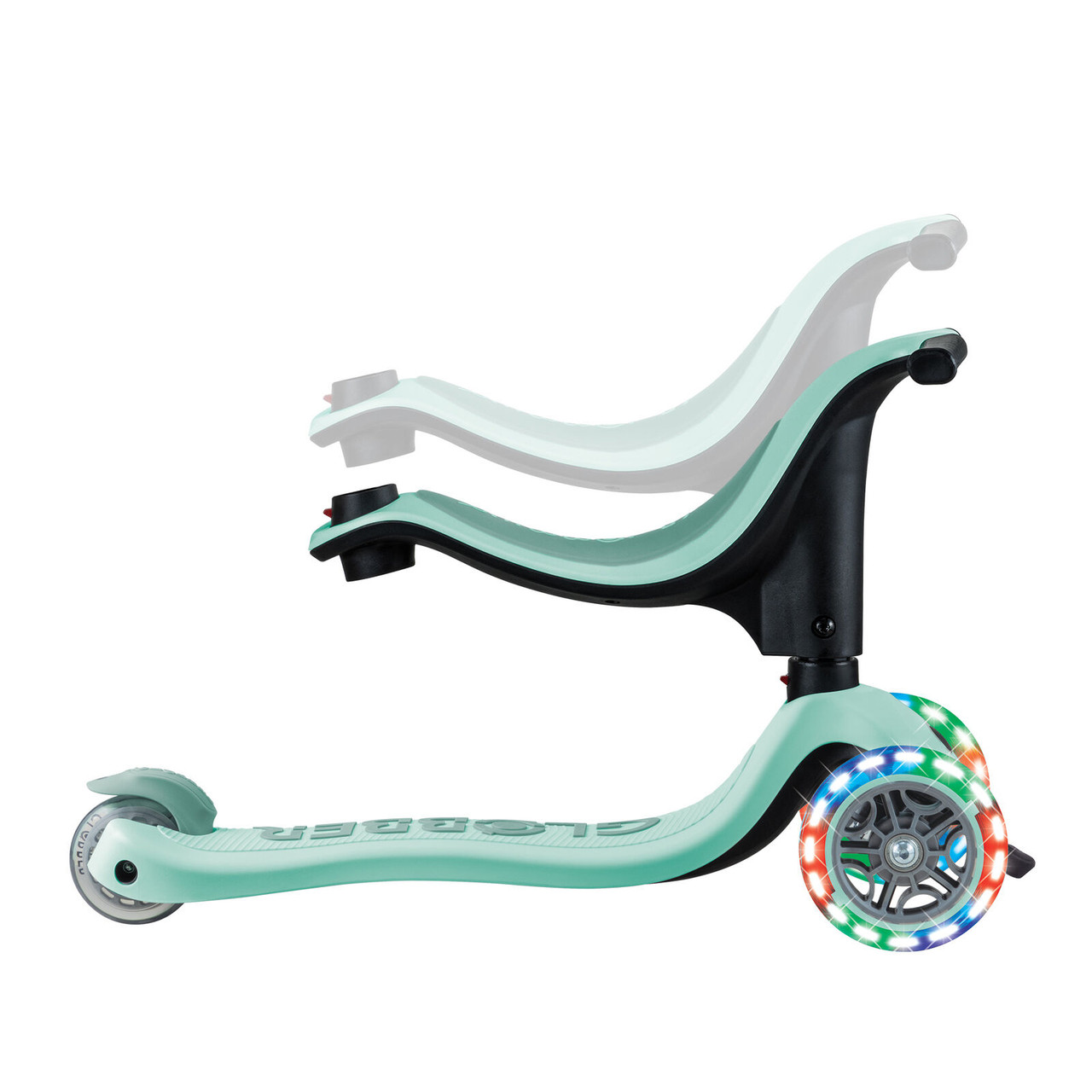 Globber Go Up Sporty Lights 360 - Mint/ Pistachio