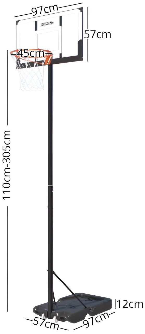 Adjustable Portable Basketball Stand Hoop