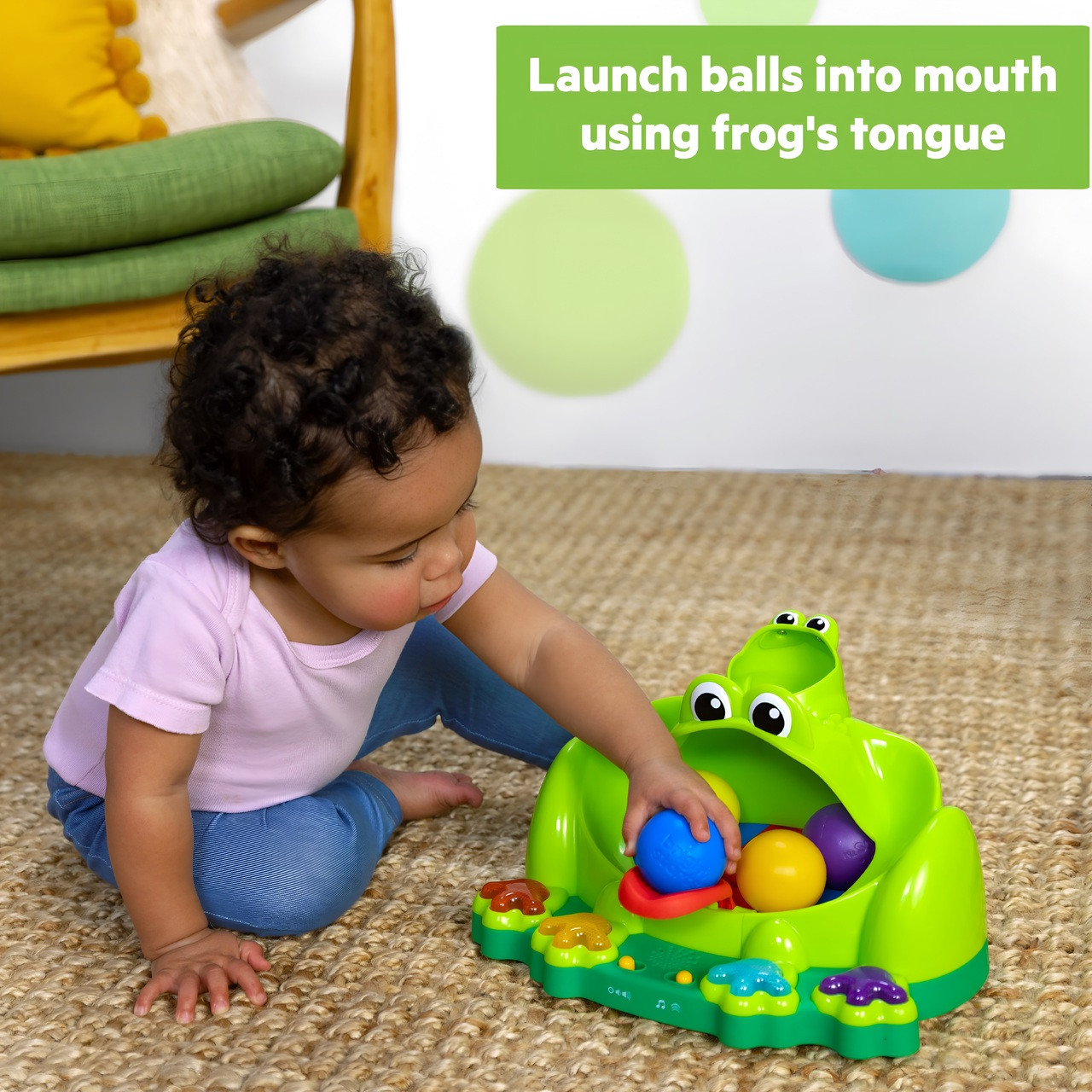 Bright Starts Poppin' Ball Frog Ball Play Toy