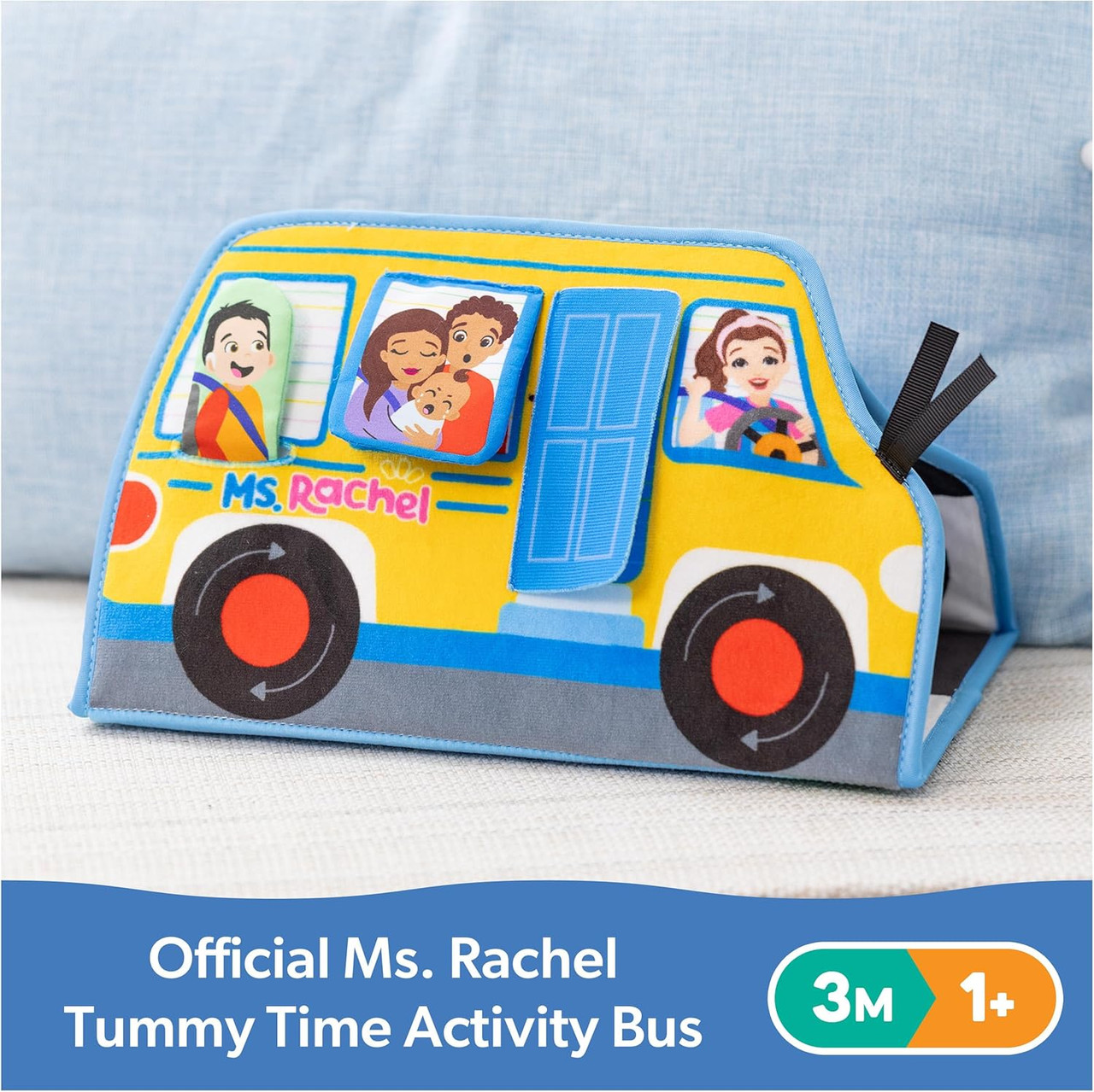 Ms. Rachel Official Tummy Time Plush Activity Bus