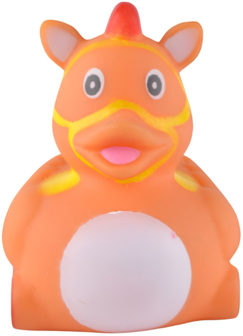 Orange Dinosaur Rubber Duck