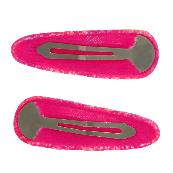 Pink Poppy Rainbow Chunky Glitter Snap Clips