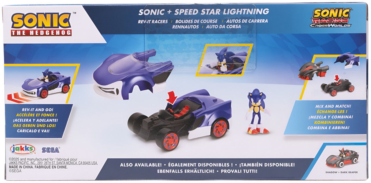 Sonic the Hedgehog 2.5 inch Figures with Rev Up Racer