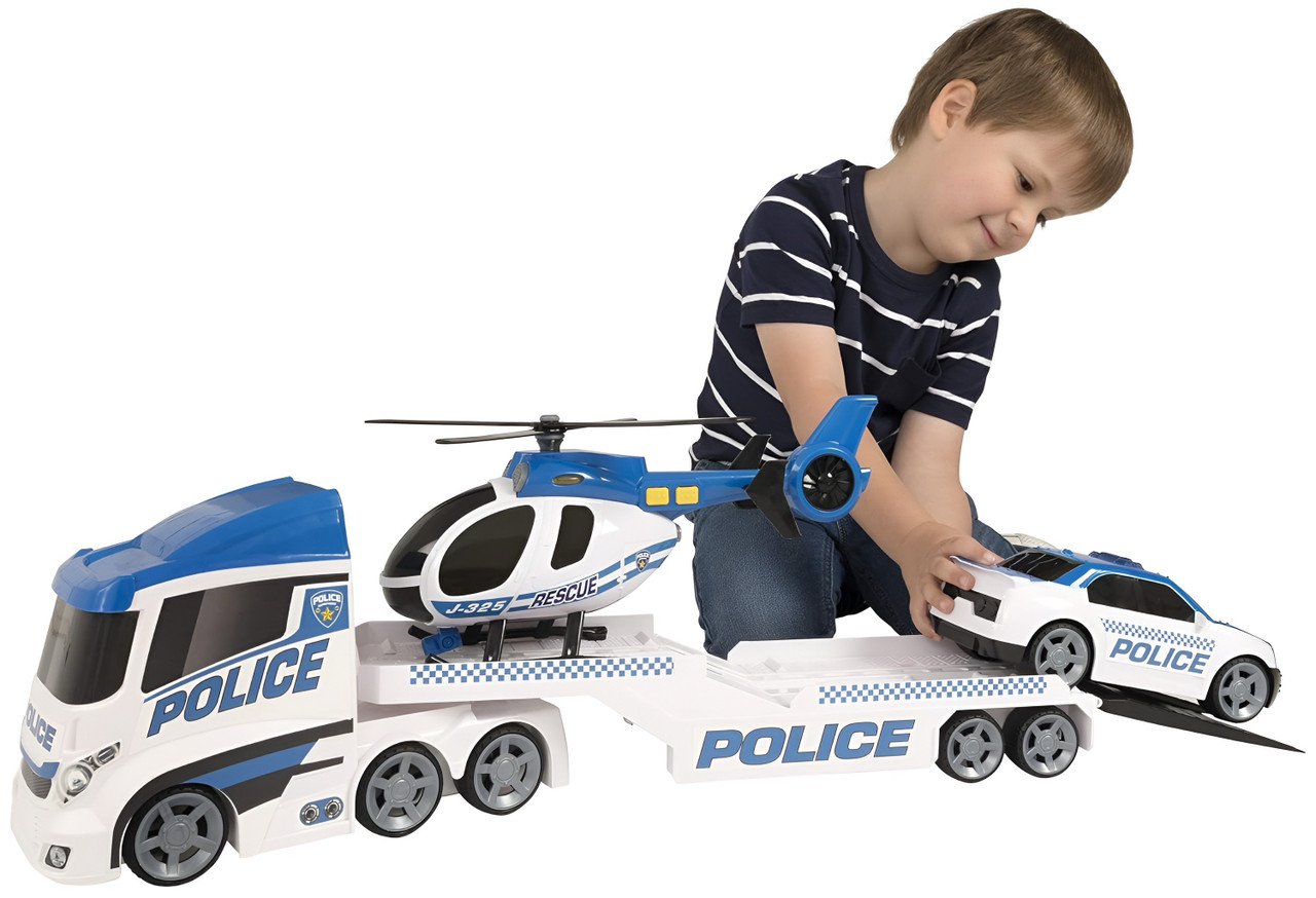 Teamszterz Light & Sound Police Helicopter Transporter