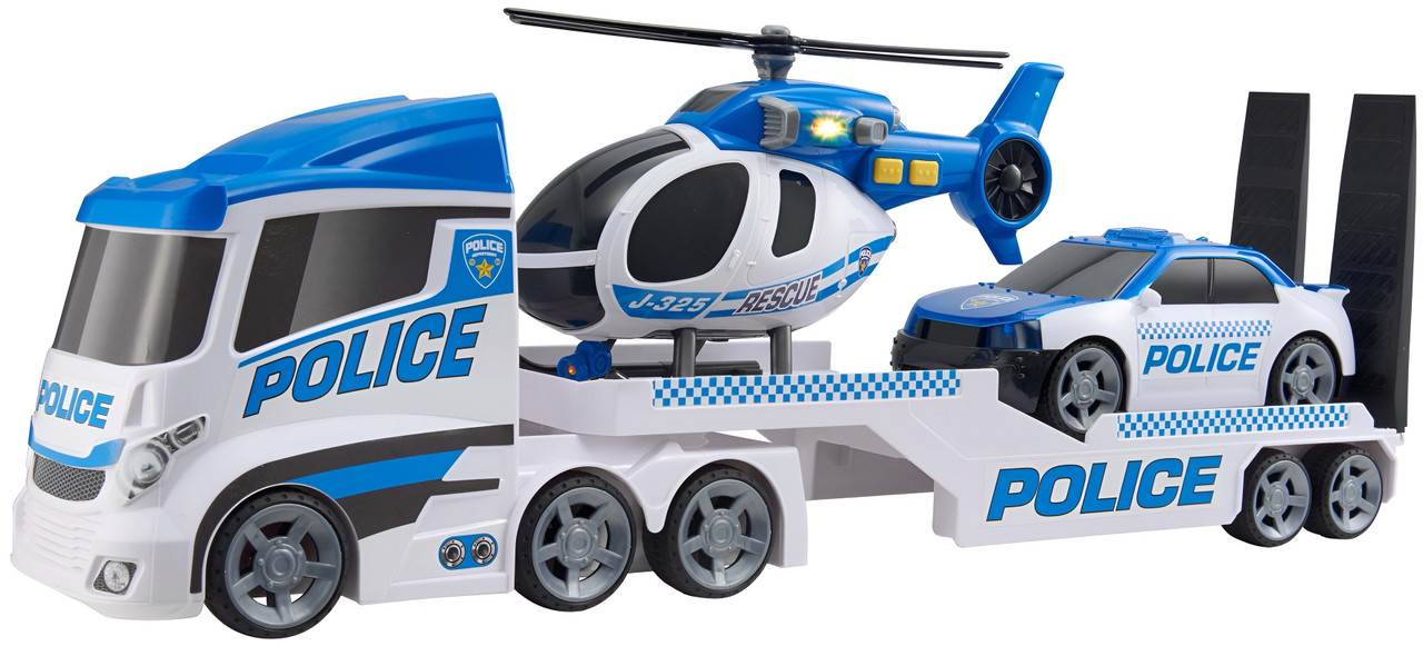 Teamszterz Light & Sound Police Helicopter Transporter