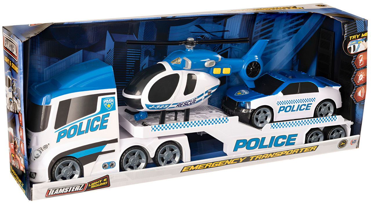 Teamszterz Light & Sound Police Helicopter Transporter