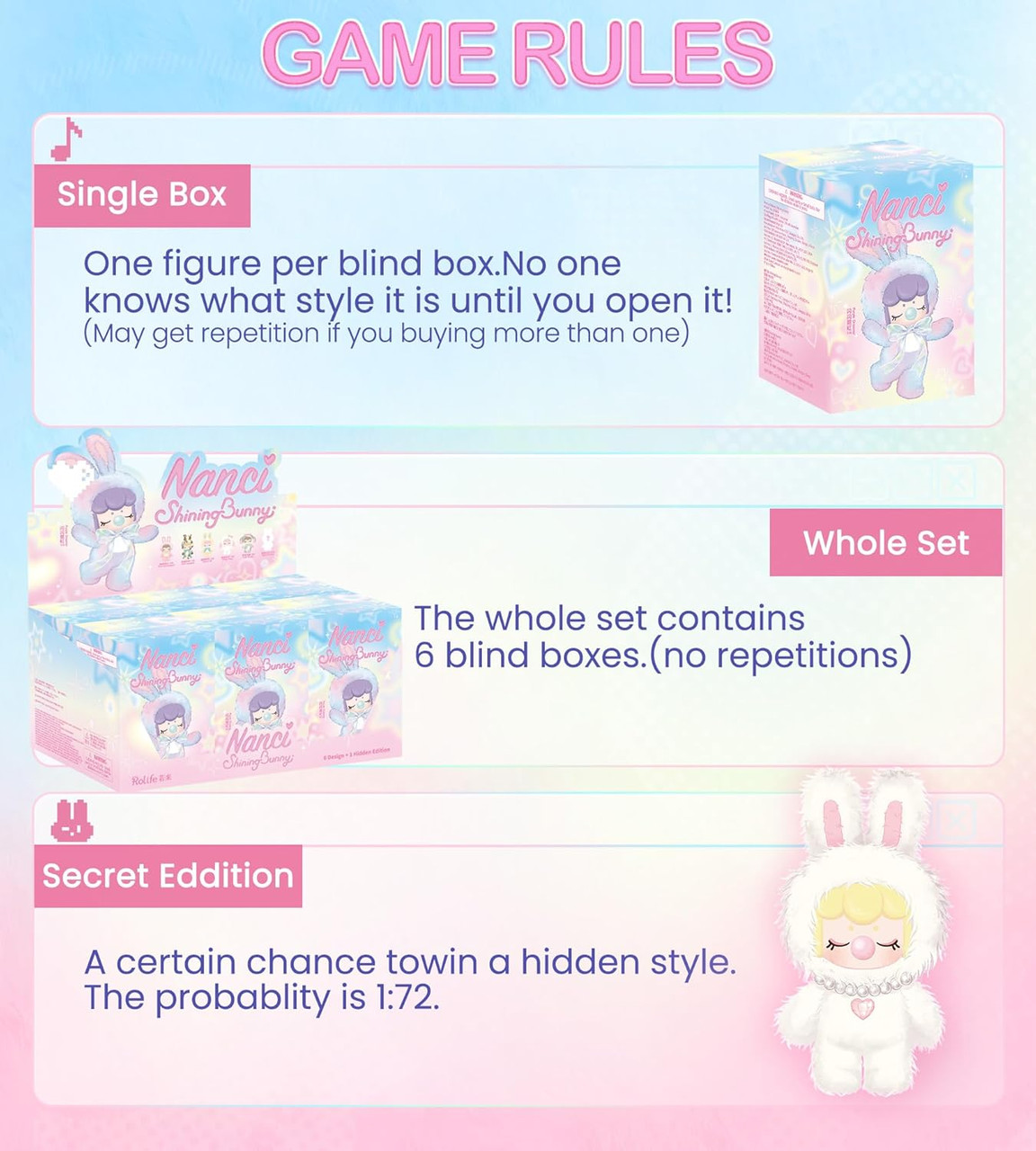 Rolife Nanci Plush Doll Shining Bunny Series