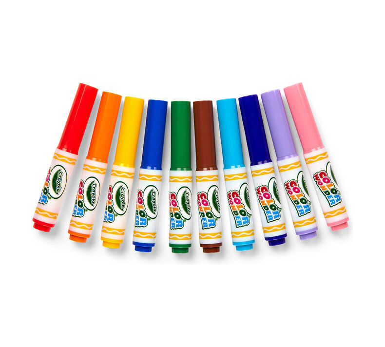 Crayola Colour Wonder Mess Free Mini Markers Classic Colours 10 Ct