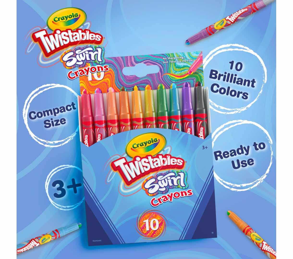 Crayola Swirl Twistables Mini Crayons 10 Count