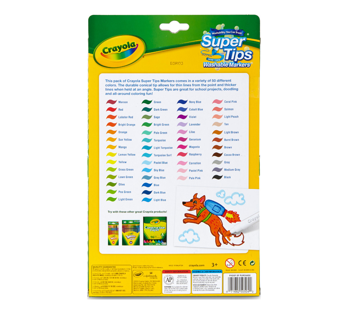 Crayola Washable Super Tips Markers 50 Count