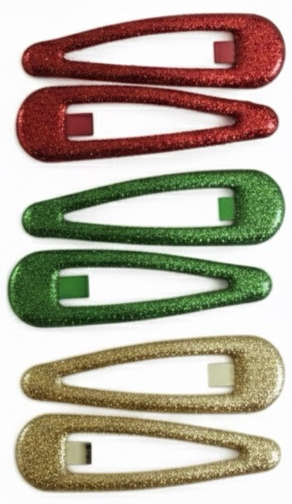 Christmas Glitter Hair Clips