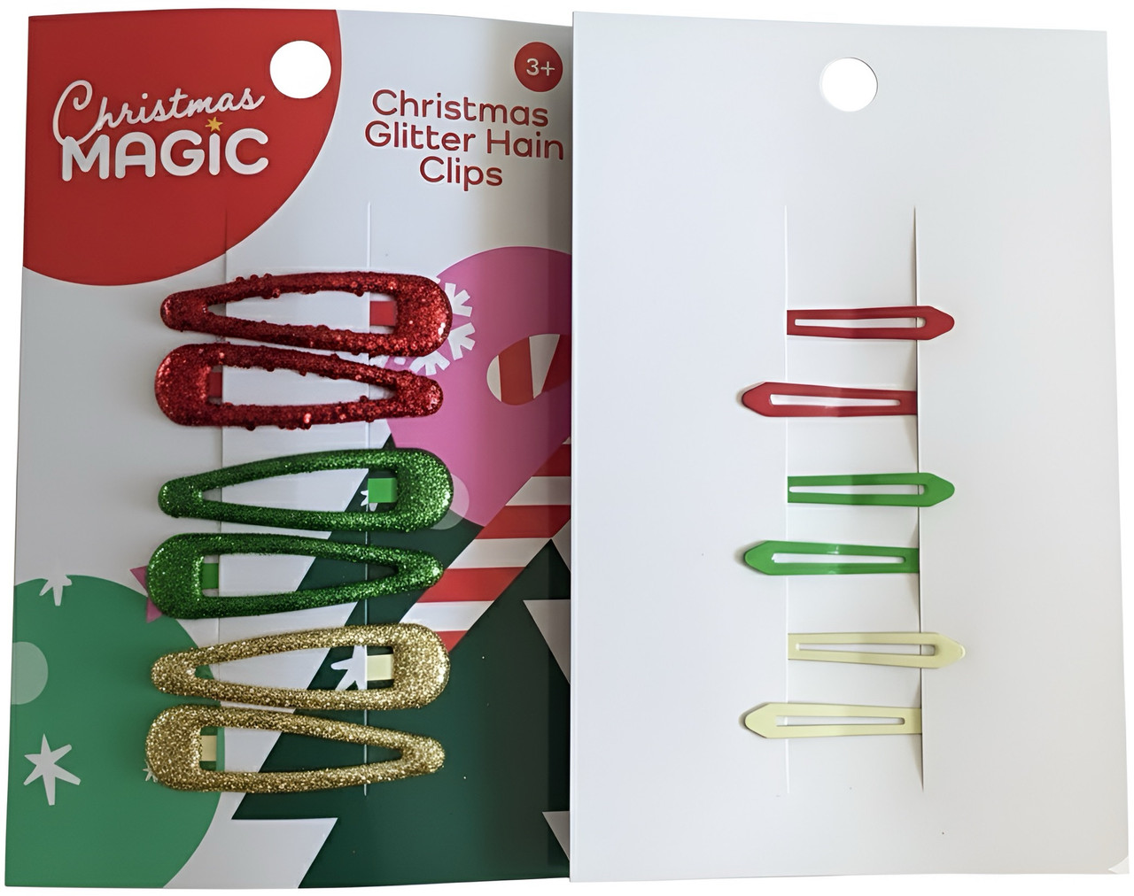 Christmas Glitter Hair Clips