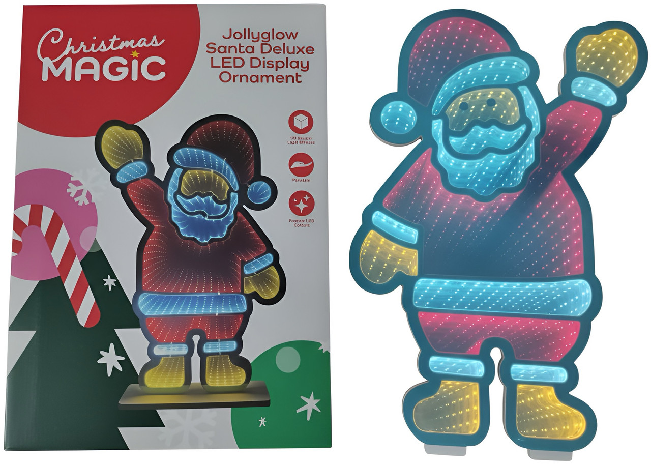 Jollyglow Santa Deluxe LED Display Ornament