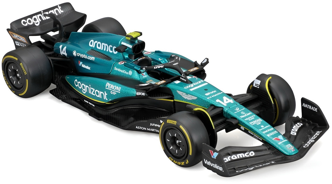 Bburago F1 1:43 Aston Martin AMR23 - Fernando Alonso #14 2023 Die-cast (No Helmet)