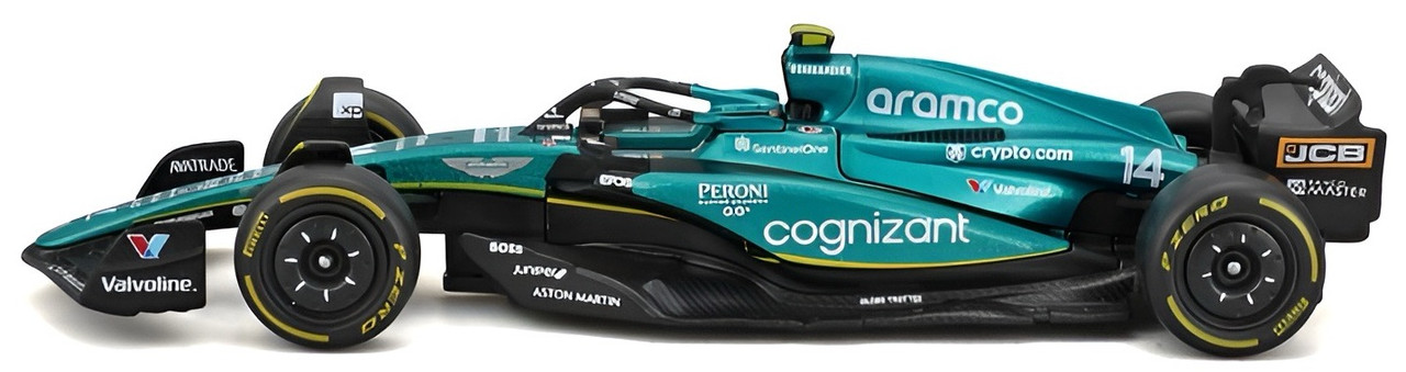 Bburago F1 1:43 Aston Martin AMR23 - Fernando Alonso #14 2023 Die-cast (No Helmet)