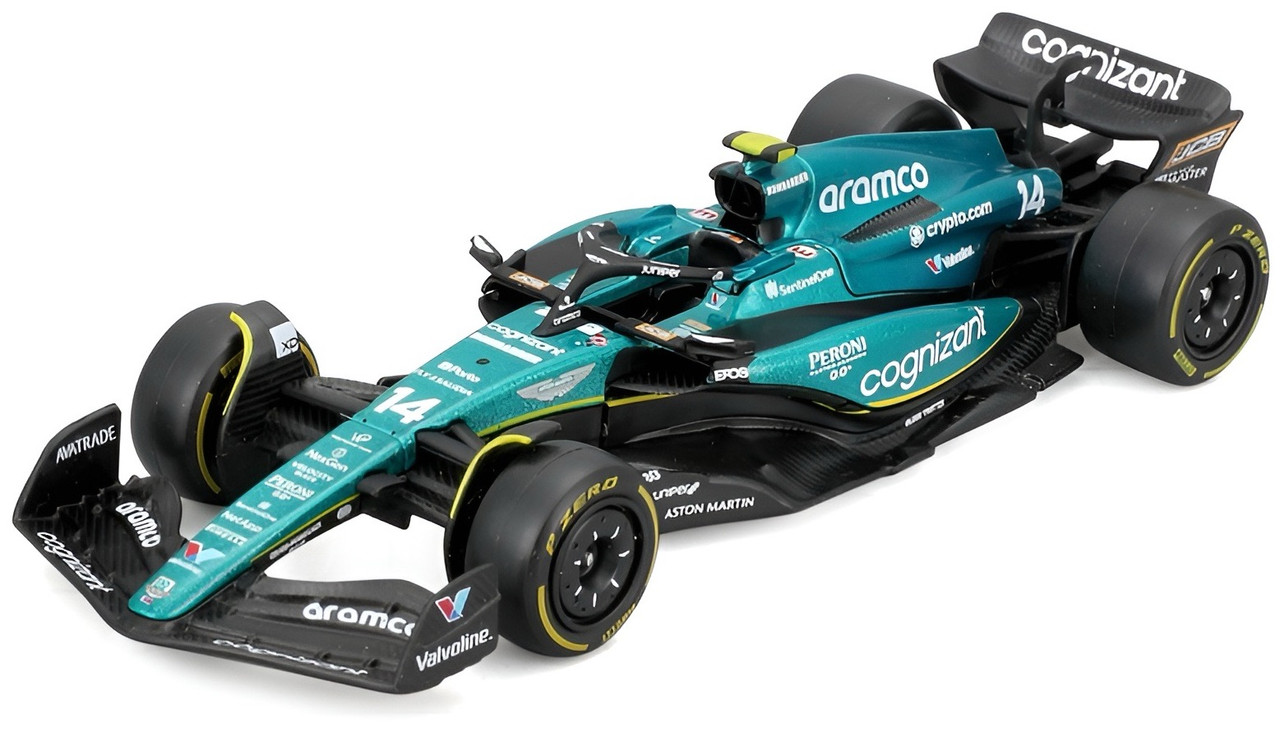 Bburago F1 1:43 Aston Martin AMR23 - Fernando Alonso #14 2023 Die-cast (No Helmet)