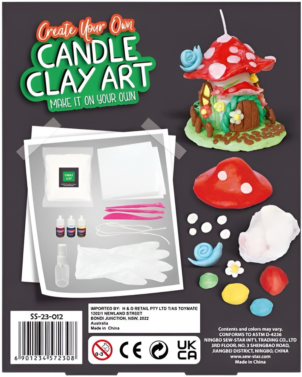 Creat Your Own Candle Clay Art - Mushroom