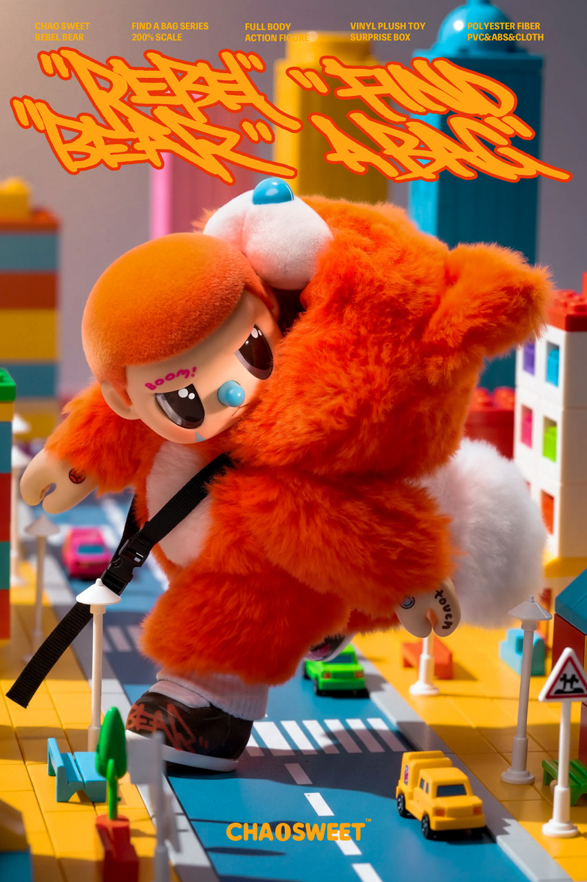 Pop Cuppo Rebel Bear Movable Street - Bag Series 