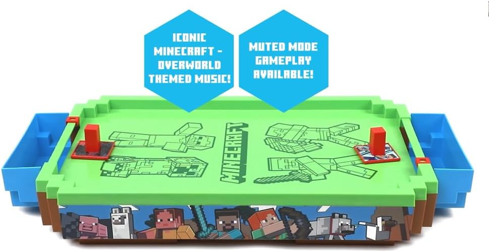 Minecraft Arcade Air Hockey Premium Series Overworld