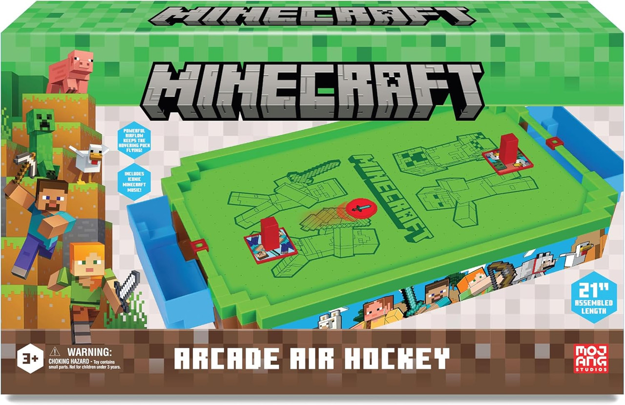 Minecraft Arcade Air Hockey Premium Series Overworld