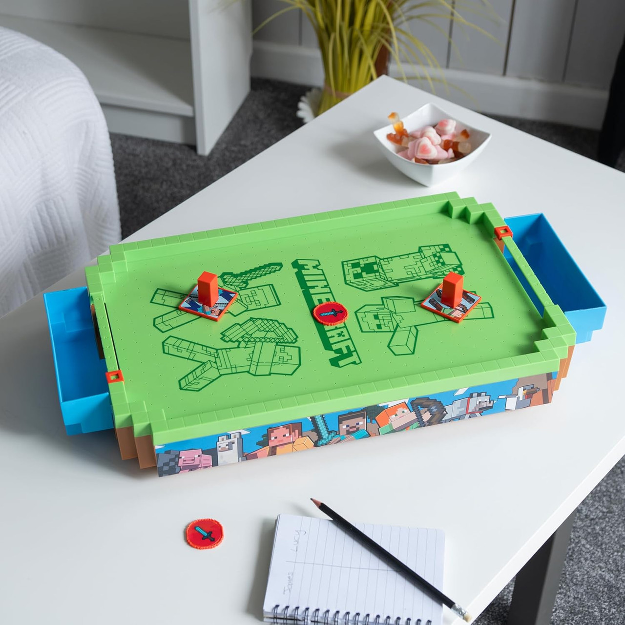 Minecraft Arcade Air Hockey Premium Series Overworld