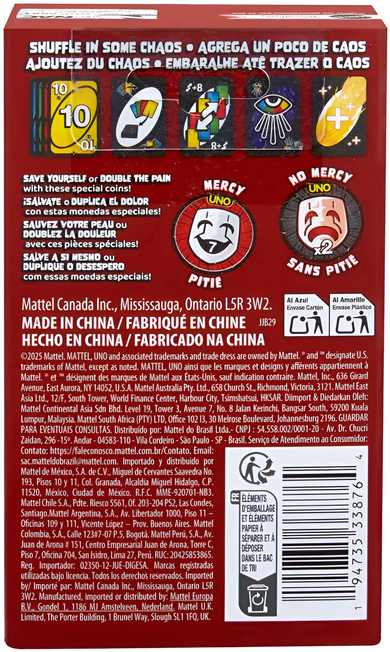 UNO Show 'Em No Mercy Card Game Expansion Pack