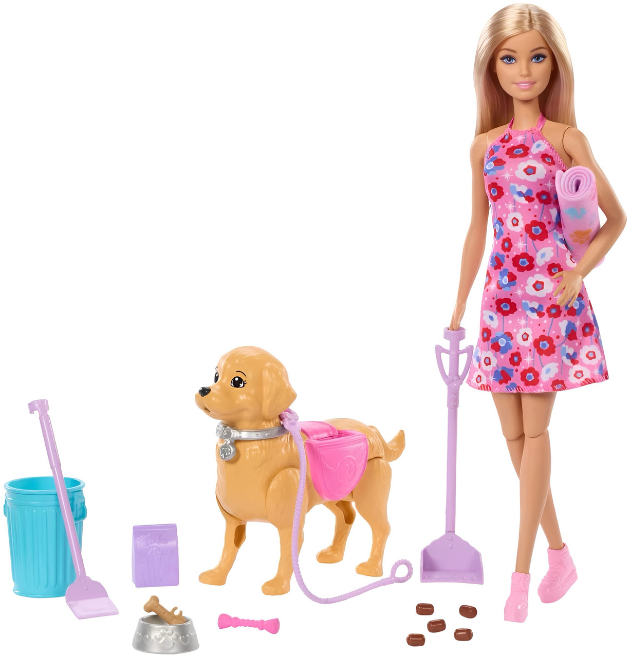 Barbie Malibu - Walk & Potty Puppy Set