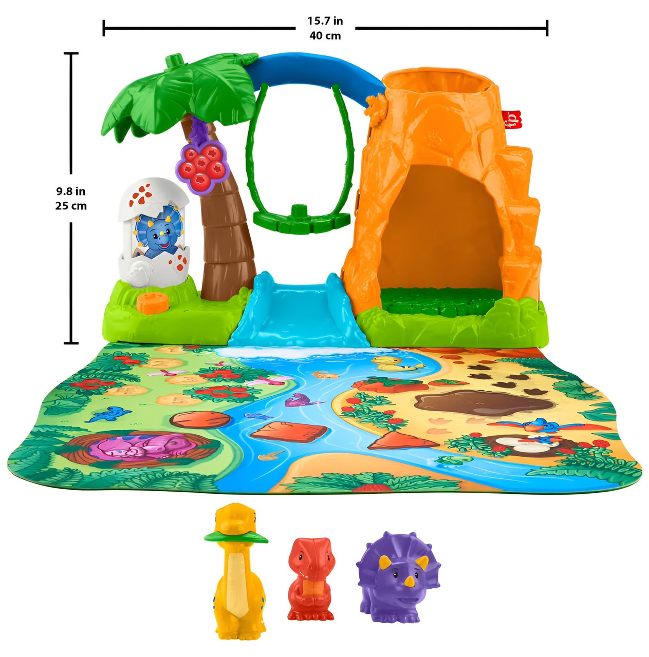 Fisher-Price Little People Dinosaur Village & Play Mat Toddler Playset