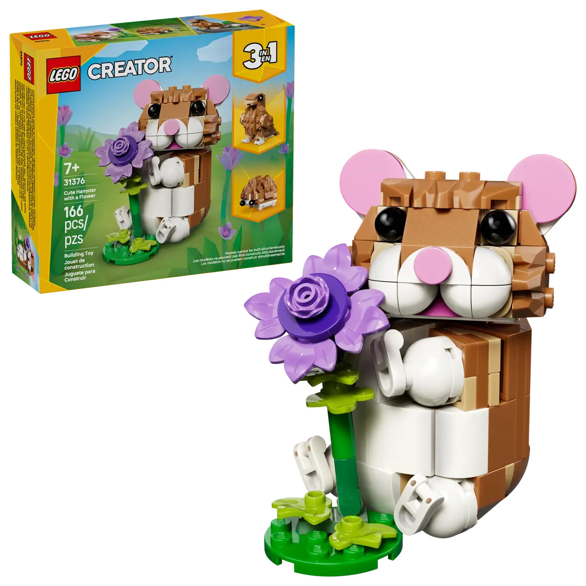 LEGO Creator 3-in-1 Cute Hamster with a Flower 31376