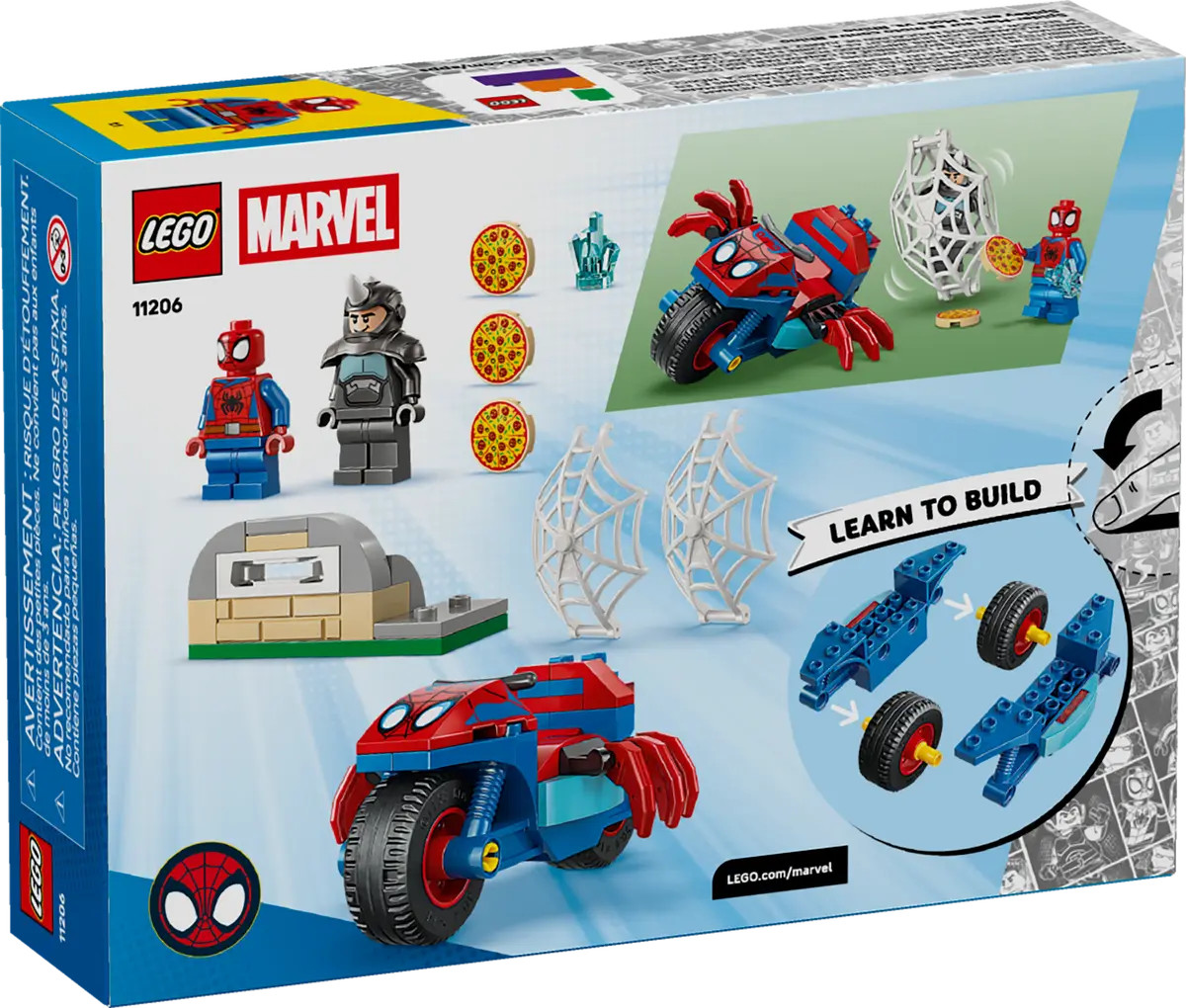 LEGO Marvel Spidey on his Motorcycle vs. Rhino 11206
