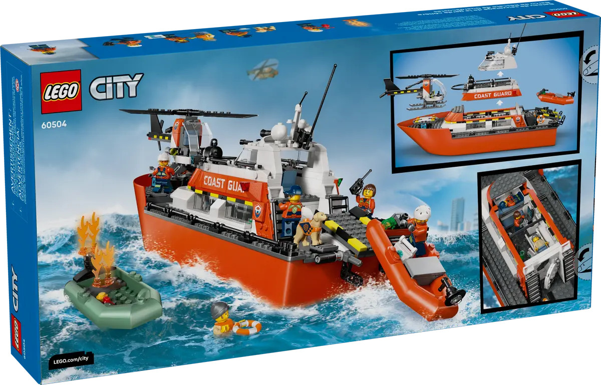 LEGO City Coast Guard Rescue Boat & Helicopter 60504