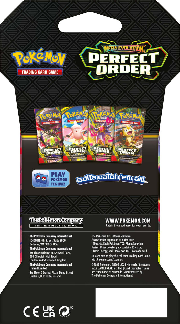 Pokemon TCG Mega Evolutions 3 Perfect Order Blisters