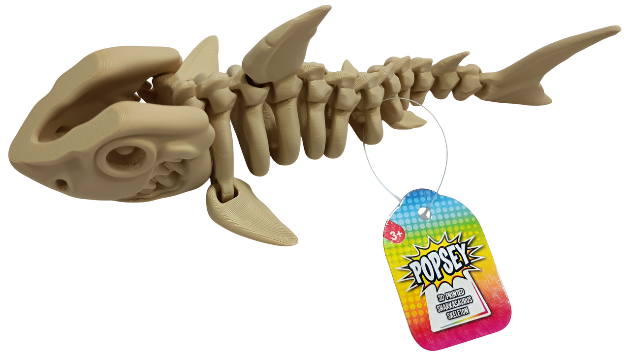 3D Printed Sharkasaurus Skeleton 