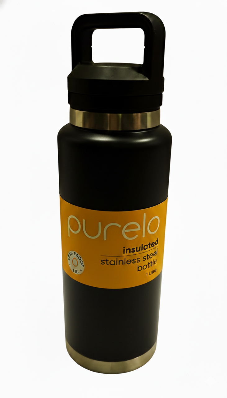 Insulated Stainless Steel Bottle  1L - Black 