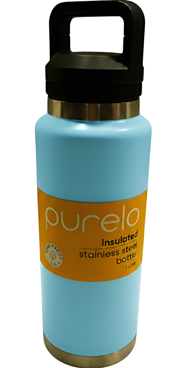 Insulated Stainless Steel Bottle  1L - Sky Blue