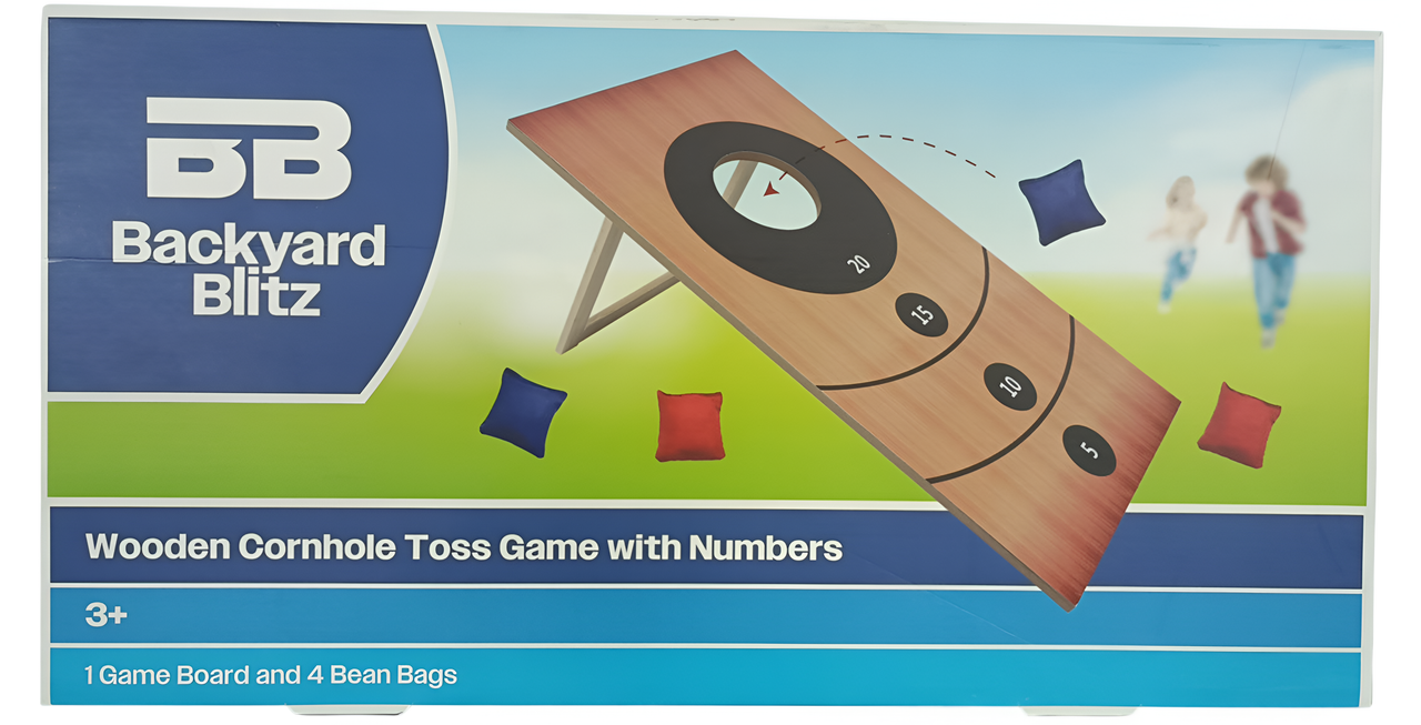 Backyard Blitz Wooden Cornhole Toss Game 