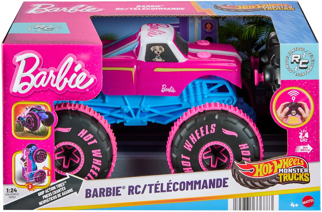 Hot Wheels Monster Trucks 1:24 Barbie RC