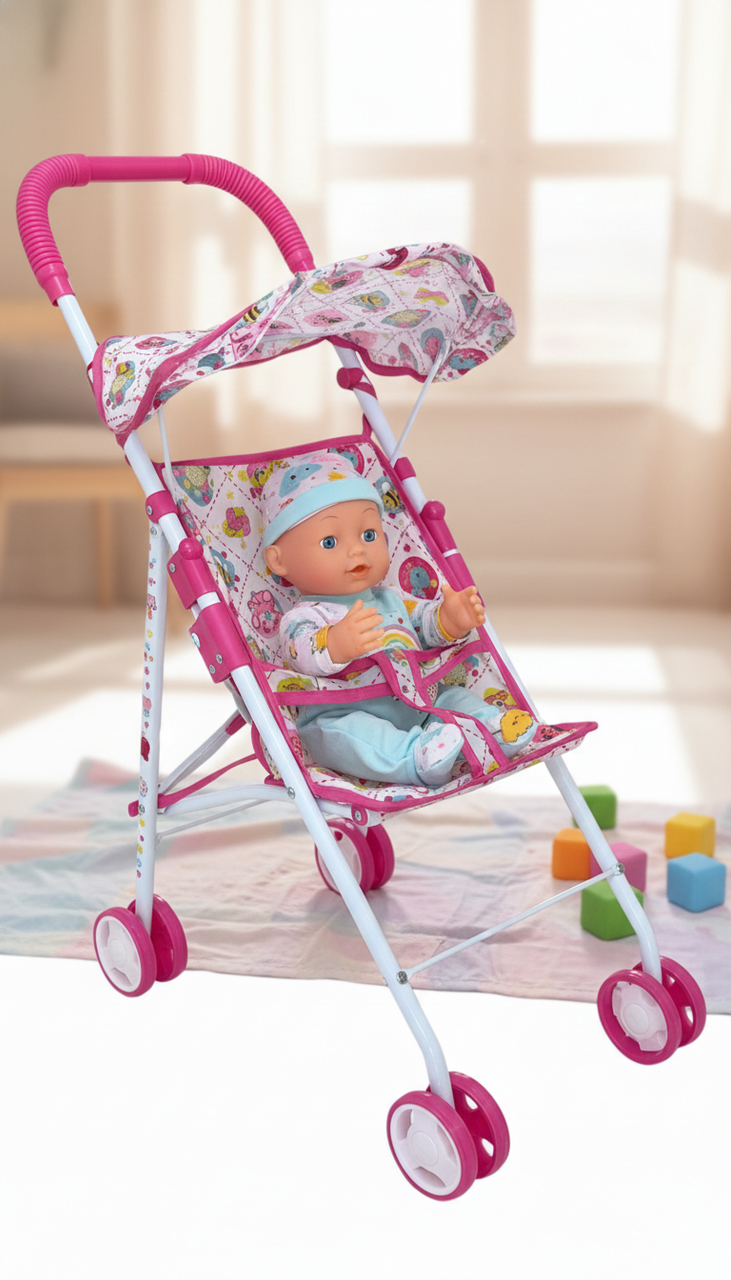 12inch Baby Doll & Stroller Set 