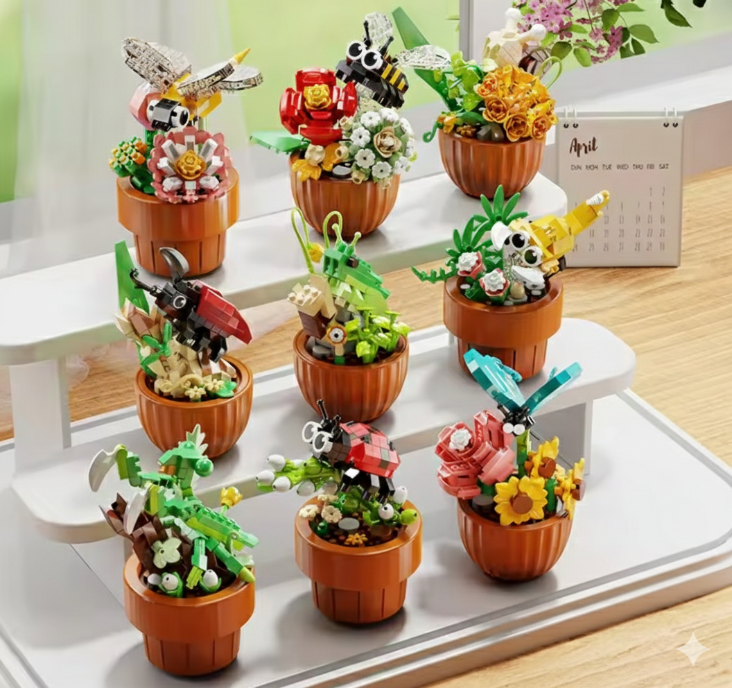 Flower Love Potted Flowers and Insects Set 1779pcs 