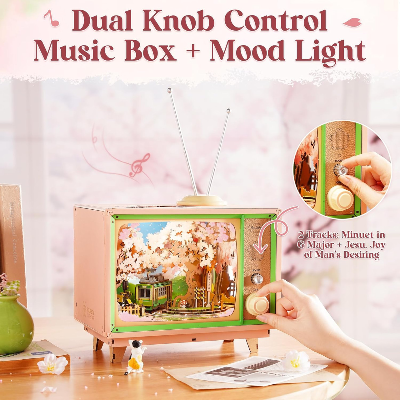 Rolife Sakura Dreamy Tour DIY Music Box 3D Wooden Puzzle