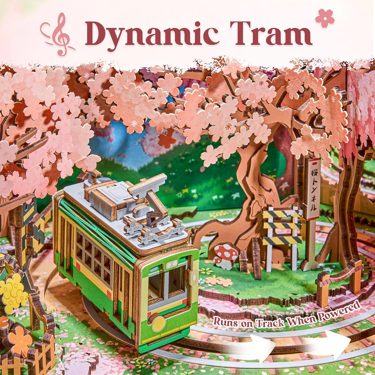 Rolife Sakura Dreamy Tour DIY Music Box 3D Wooden Puzzle