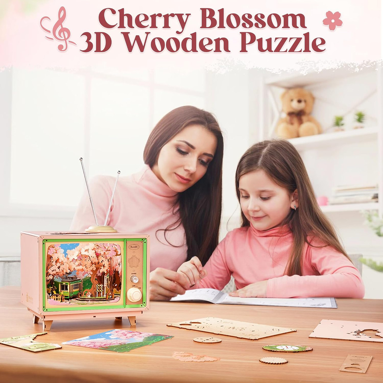 Rolife Sakura Dreamy Tour DIY Music Box 3D Wooden Puzzle