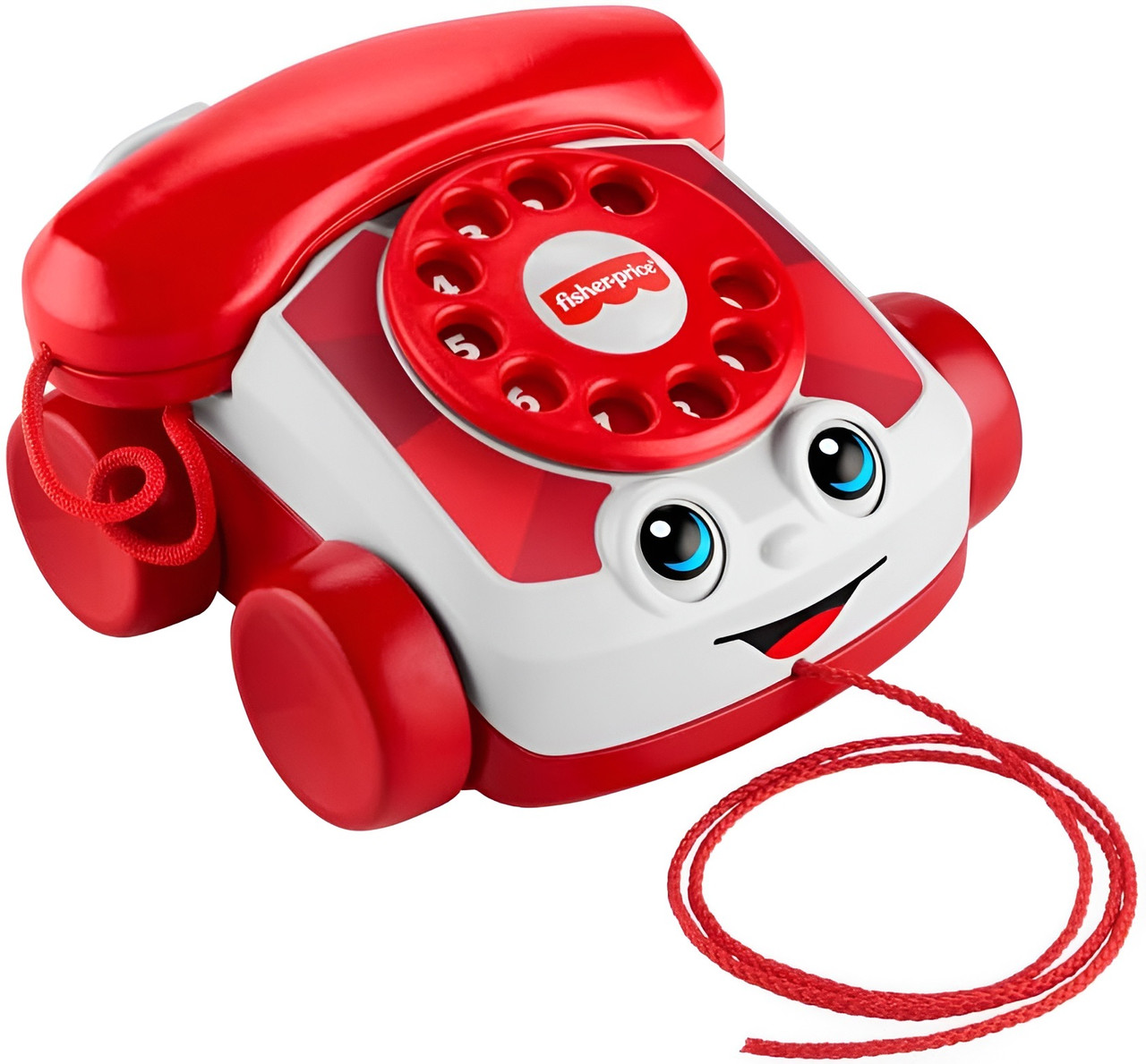 Fisher-Price Red Chatter Telephone Baby & Toddler Pull Toy, Mattel 80th Anniversary Edition