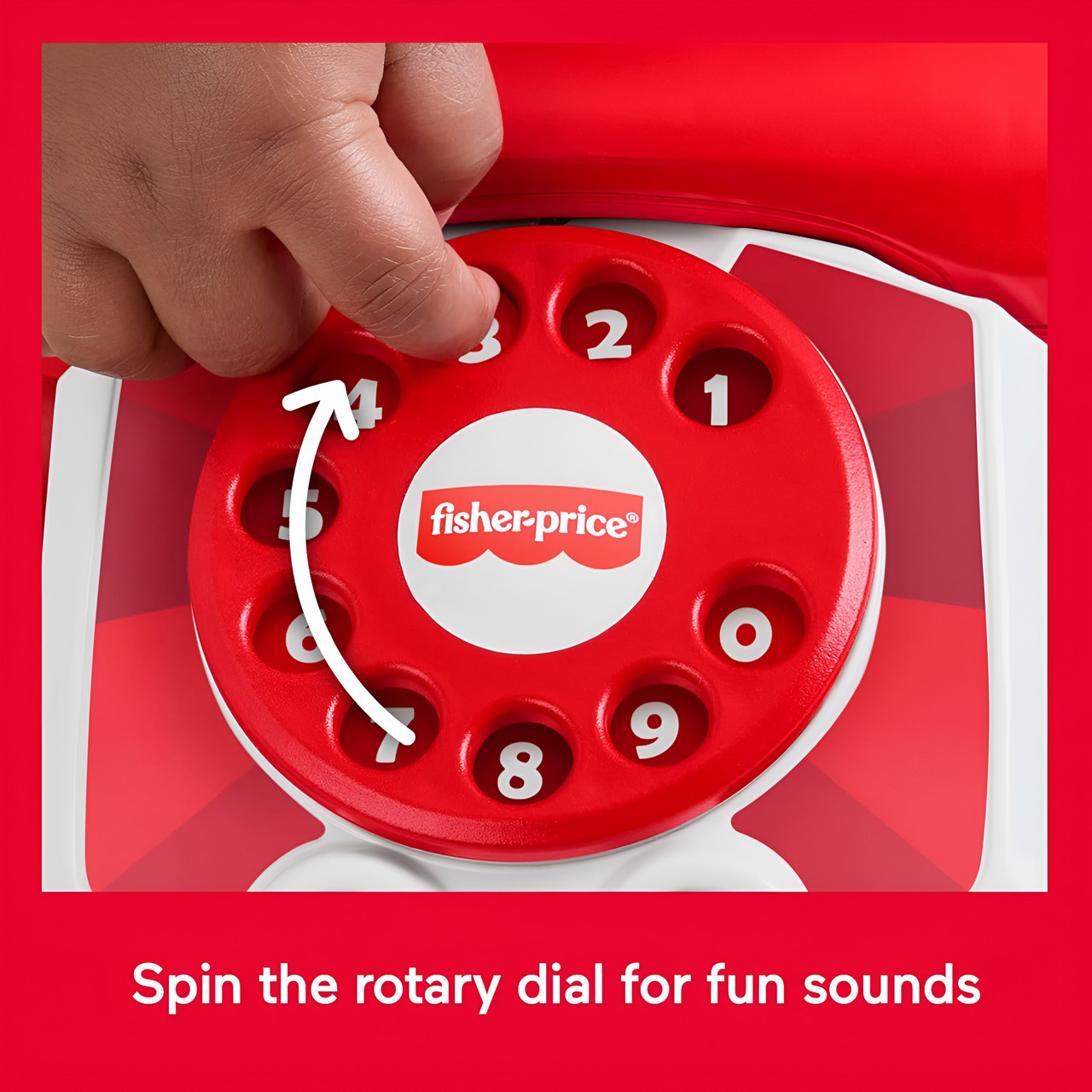 Fisher-Price Red Chatter Telephone Baby & Toddler Pull Toy, Mattel 80th Anniversary Edition