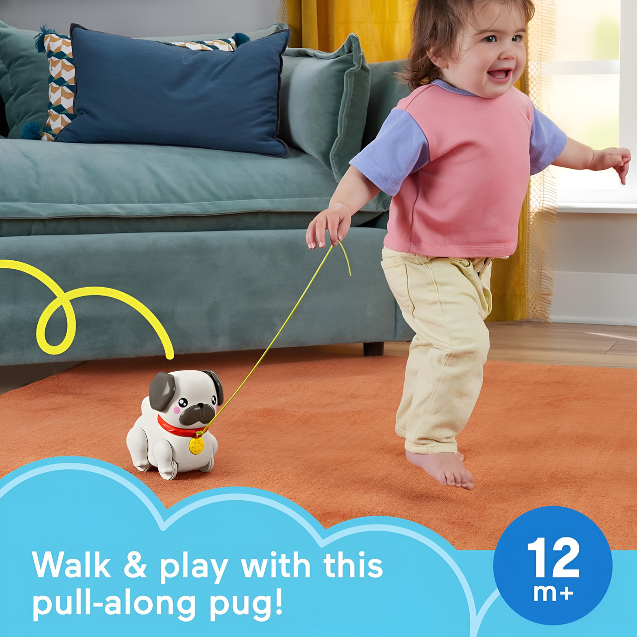 Fisher-Price Fp Pets Walk-The-Pup Pug Baby