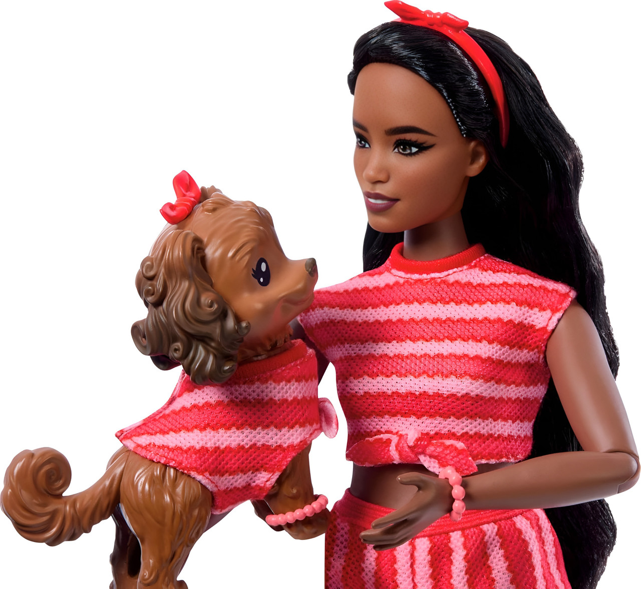 Barbie Twinning Looks Stripes Doll & Dog