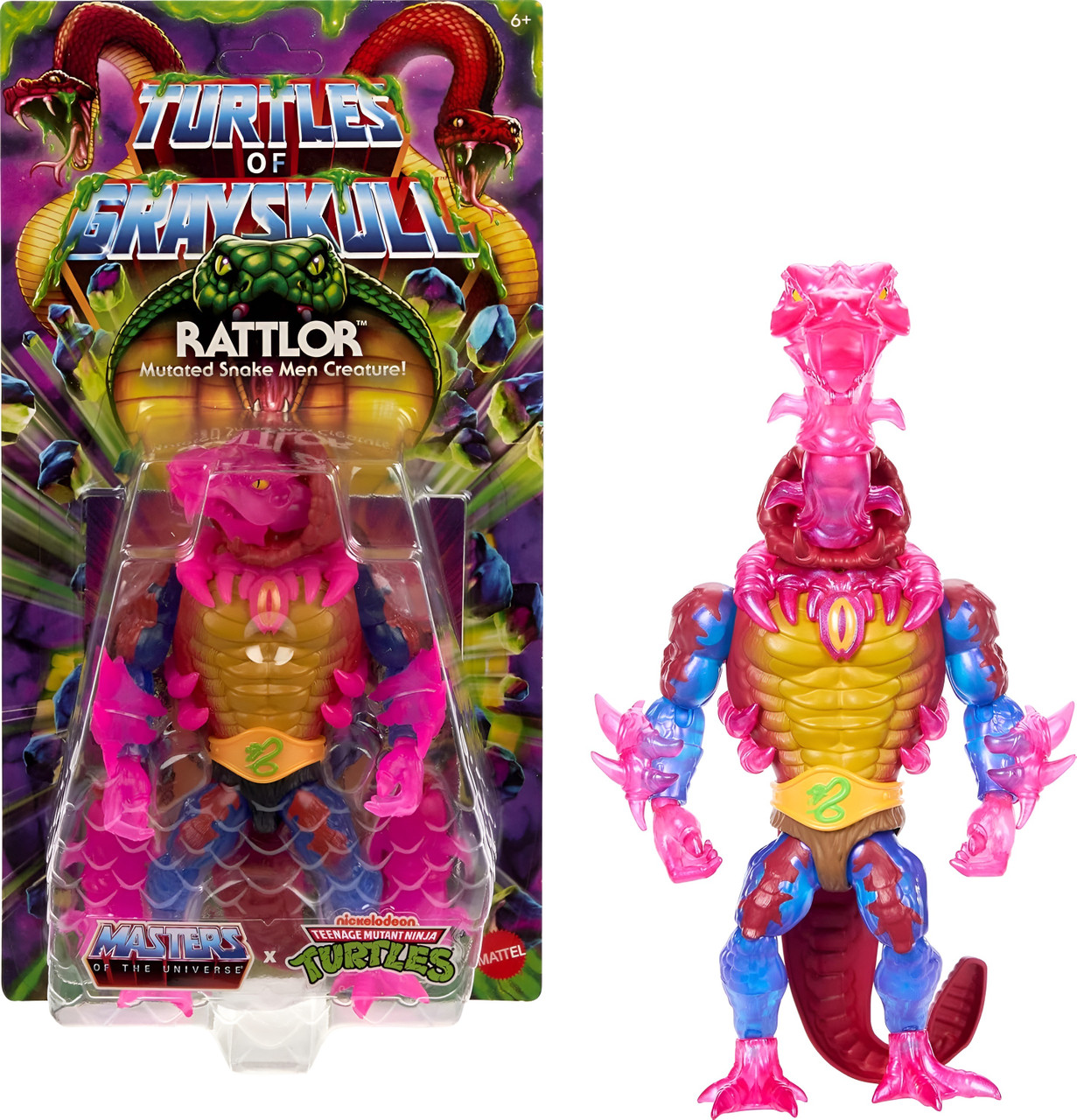 Masters of the Universe Origins Turtles Of Grayskull Rattlor Action Figure