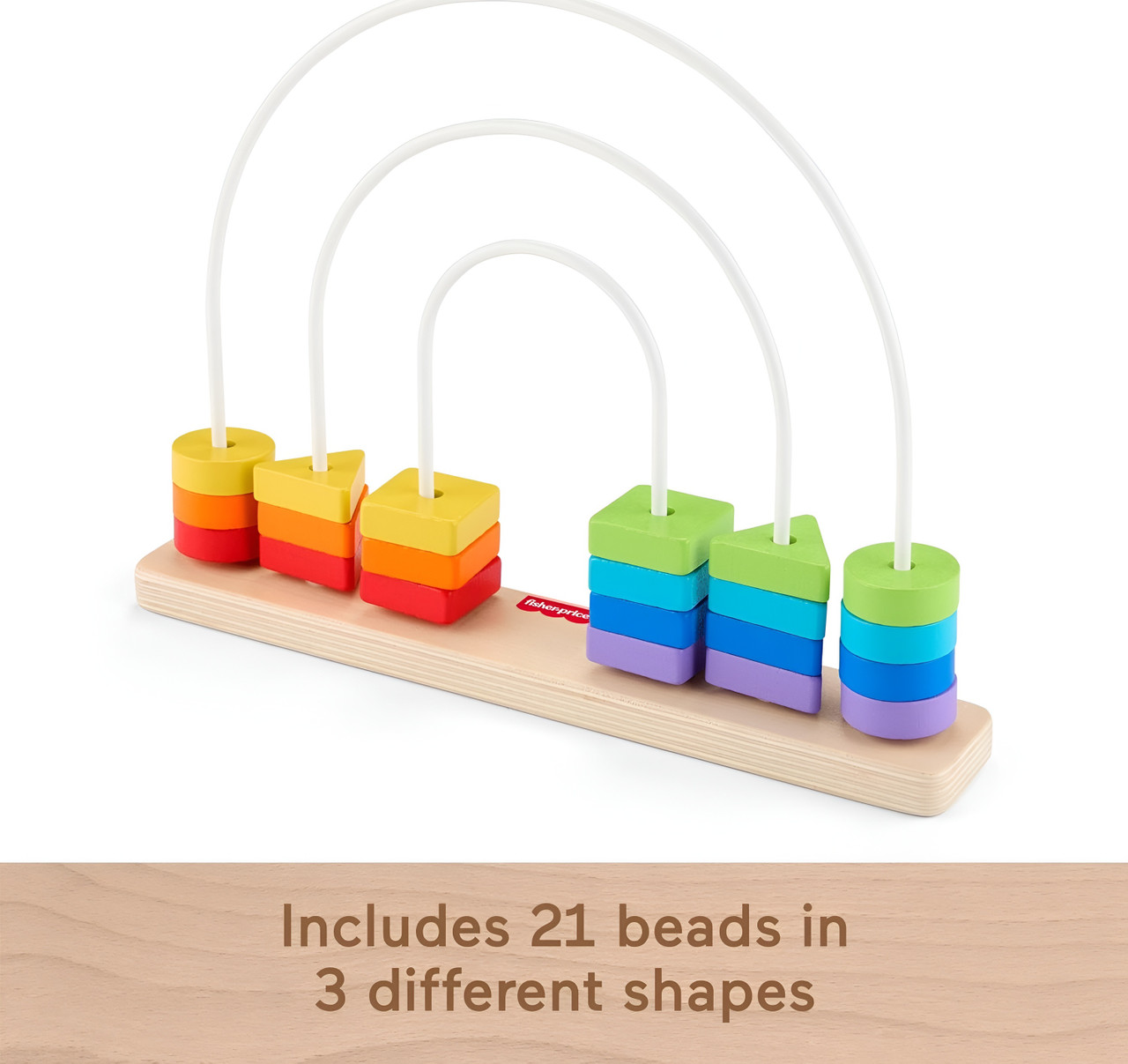 Fisher-Price Wooden Rainbow Bead Bar