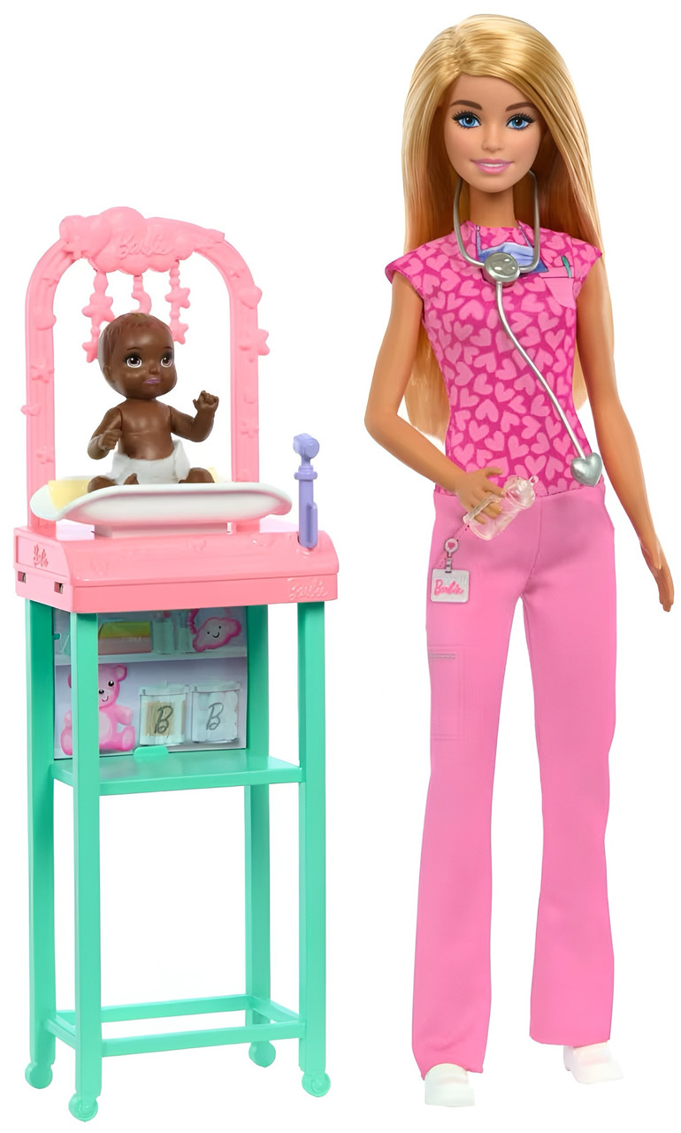 Barbie Baby Doctor Doll With Blonde Fashion Doll