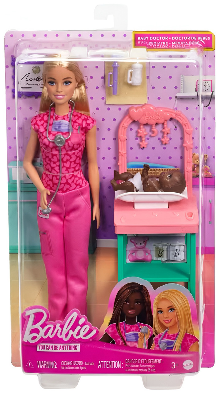 Barbie Baby Doctor Doll With Blonde Fashion Doll